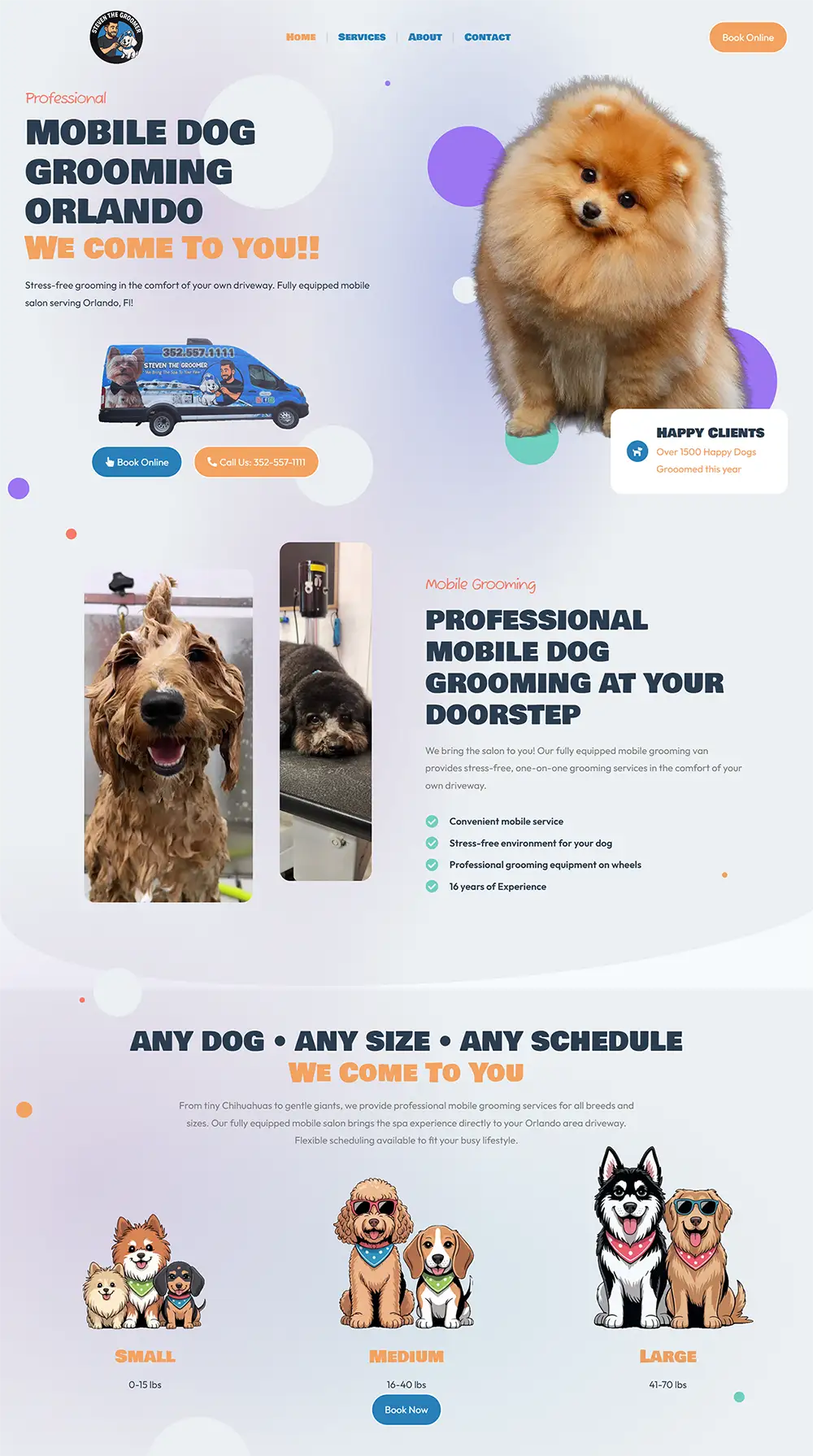 Steven The Groomer - Pet Grooming Website & Branding